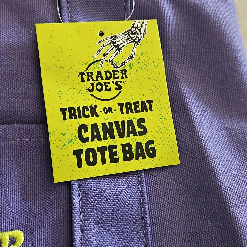Trader Joe’s Mini Canvas Tote, Halloween colors, NWT